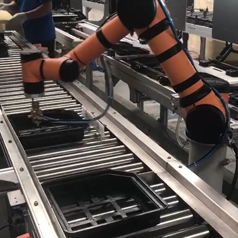 AUBO遨博机器人汽车空调滤芯喷涂工作站【智良策】